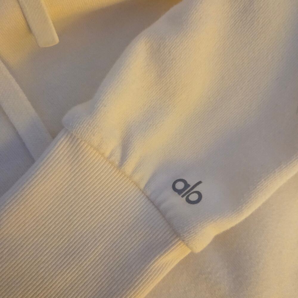 Alo Yoga Frost Faux Shearling Hoodie - Cream - Small - Picture 9 of 12